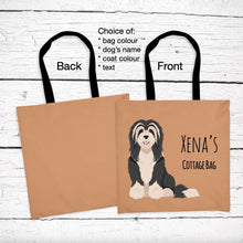Load image into Gallery viewer, Tibetan Terrier tote bag personalized

