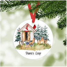 Load image into Gallery viewer, Christmas Chicken Coop ornament
