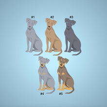 Load image into Gallery viewer, Blue Lacy ornament personalized
