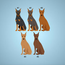 Load image into Gallery viewer, German Pinscher (cropped ears) ornament personalized
