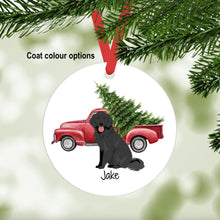 Load image into Gallery viewer, Flatcoated Retriever ornament personalized
