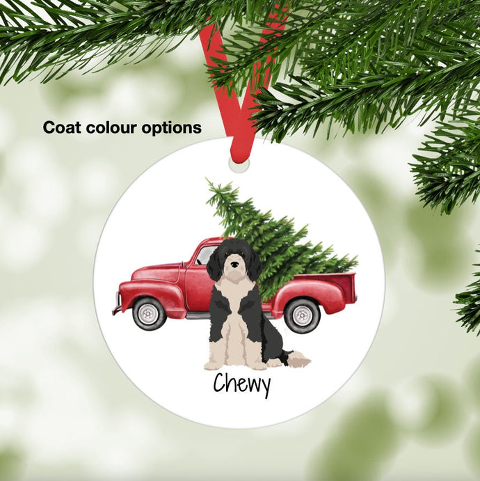 Portuguese Water Dog ornament personalized