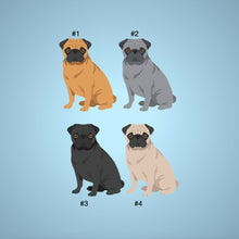 Load image into Gallery viewer, Pug ornament personalized
