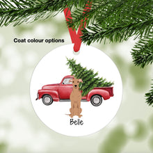 Load image into Gallery viewer, Whippet ornament personalized
