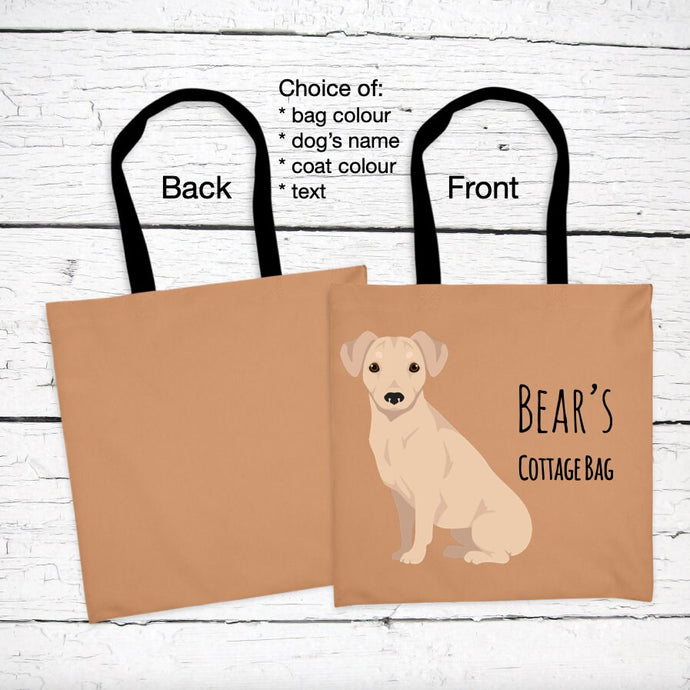 Chiweenie (Chihuahua/Dachshund mix) tote bag personalized