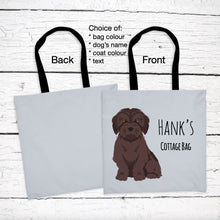 Load image into Gallery viewer, Maltipoo (Maltese/Poodle mix) tote bag personalized
