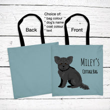 Load image into Gallery viewer, Pomapoo (Pomeranian/Poodle mix) tote bag personalized
