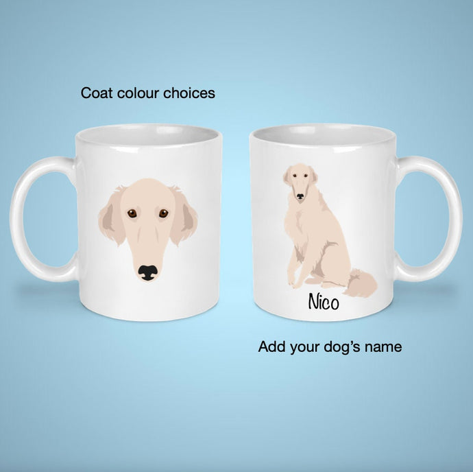 Borzoi 11 oz mug personalized
