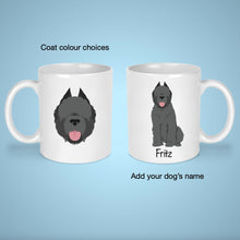 Load image into Gallery viewer, Bouvier des Flandres (cropped ears) 11 oz mug personalized
