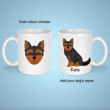 Load image into Gallery viewer, Chorkie (Chihuahua/Yorkshire Terrier mix) 11 oz mug personalized
