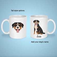 Load image into Gallery viewer, Entlebucher Mountain Dog 11 oz mug personalized
