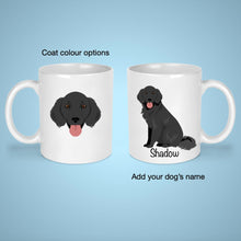 Load image into Gallery viewer, Flat Coated Retriever 11 oz mug personalized
