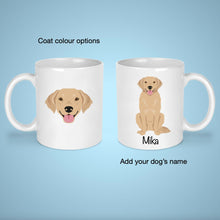 Load image into Gallery viewer, Goldador (Golden Retriever/Labrador Retriever mix) 11 oz mug personalized
