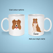 Load image into Gallery viewer, Rough Collie 11 oz mug personalized
