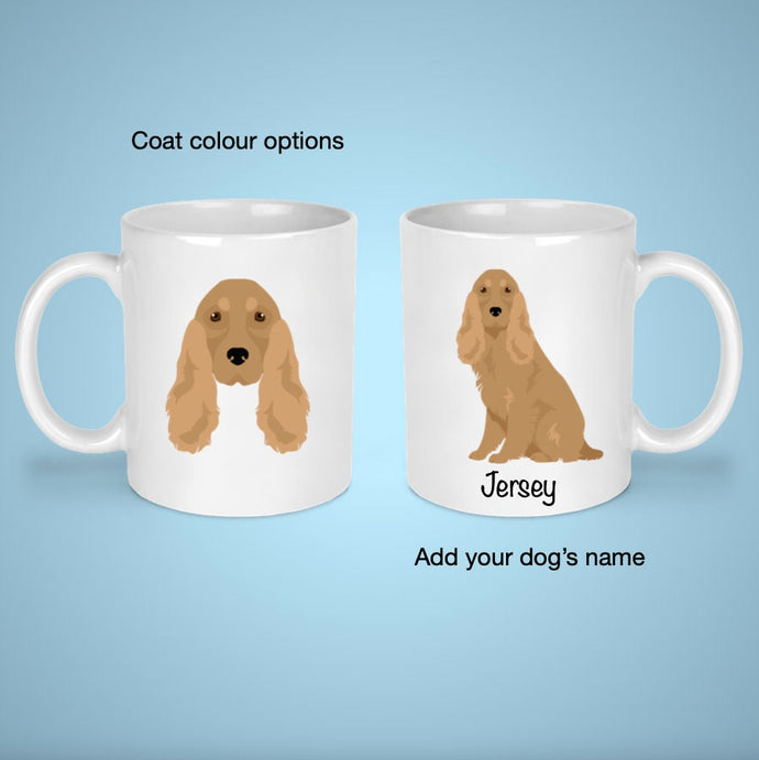 English Cocker Spaniel 11 oz mug personalized