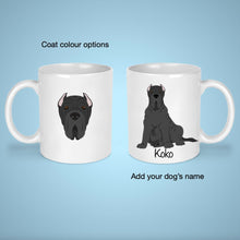 Load image into Gallery viewer, Neapolitan Mastiff (cropped ears) 11 oz mug personalized
