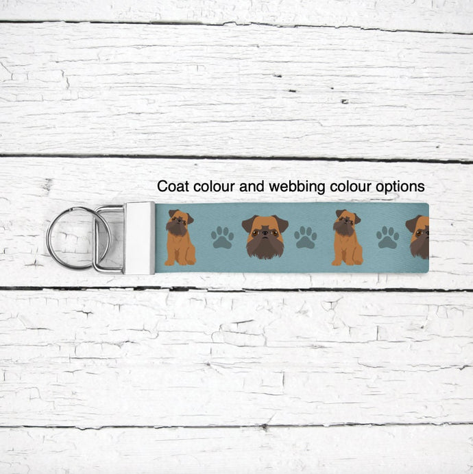 Brussels Griffon key wristlet