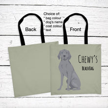 Load image into Gallery viewer, Weimaraner tote bag personalized
