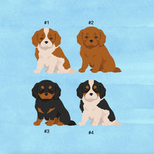 Load image into Gallery viewer, Cavalier King Charles Spaniel puppy ornament personalized

