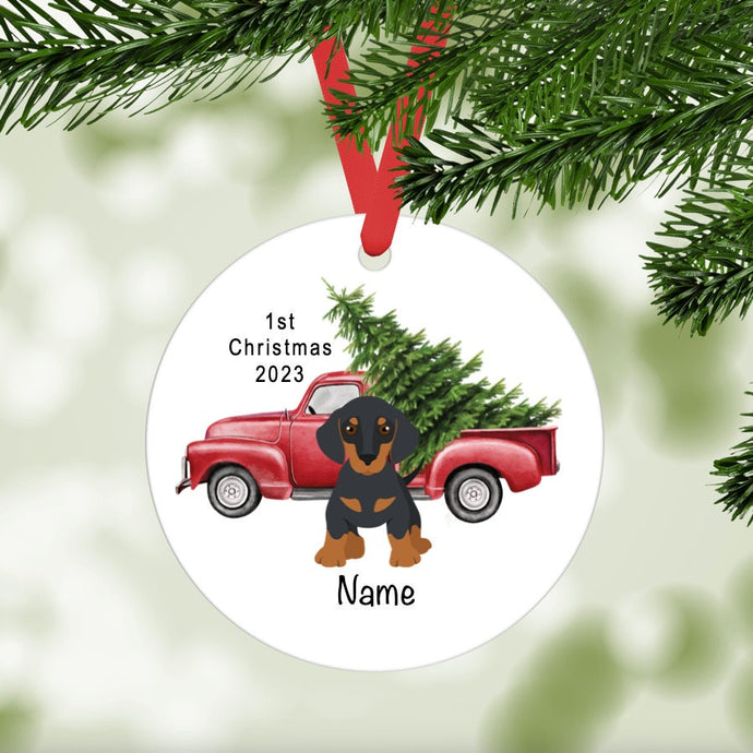 Dachshund puppy (smoothcoat) ornament