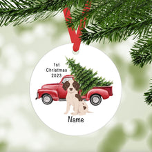 Load image into Gallery viewer, English Pointer puppy ornament personalized
