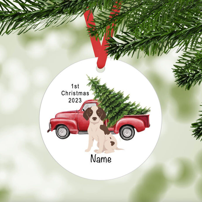 English Pointer puppy ornament personalized