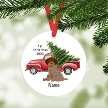 Load image into Gallery viewer, German Wirehaired Pointer puppy ornament personalized
