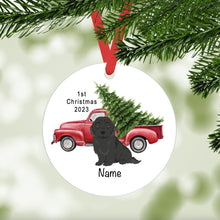 Load image into Gallery viewer, Labradoodle (Labrador Retriever/Poodle mix) puppy ornament personalized
