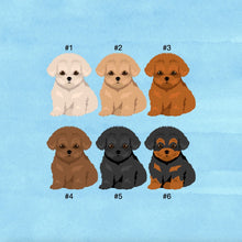 Load image into Gallery viewer, Pomapoo (Pomeranian/Poodle mix) puppy ornament personalized
