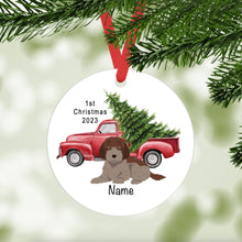 Load image into Gallery viewer, Wirehaired Pointing Griffon puppy ornament personalized
