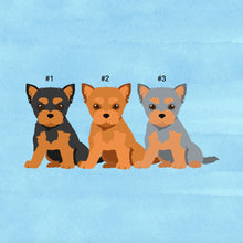 Load image into Gallery viewer, Yorkshire Terrier puppy ornament personalized
