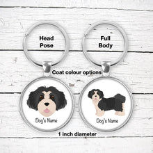 Load image into Gallery viewer, Havanese (puppy clip) keychain personalized
