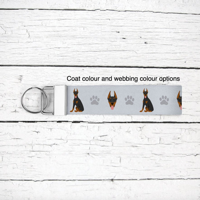 Doberman Pinscher key wristlet