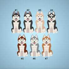 Load image into Gallery viewer, Pomsky (Pomeranian/Husky mix) ornament personalized
