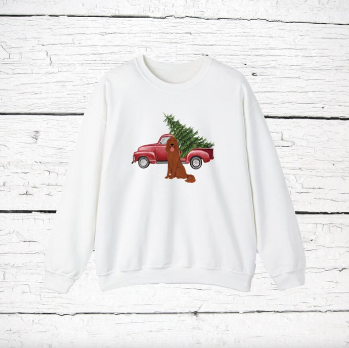 Irish Setter Red Truck Sweatshirt