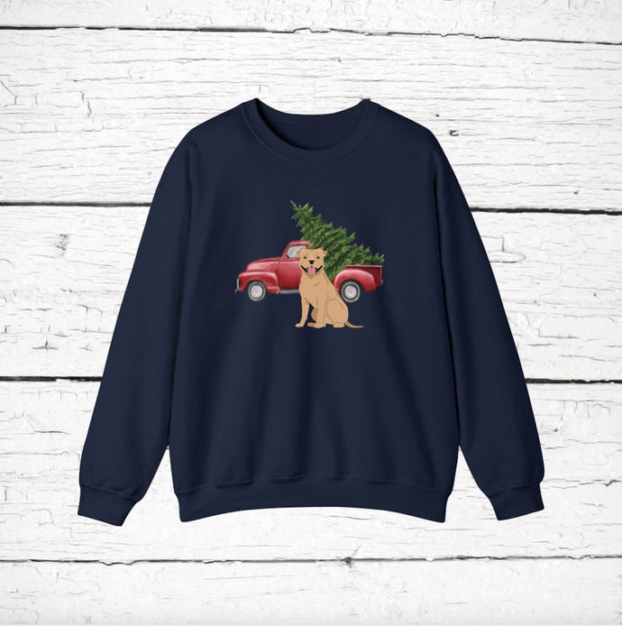 Staffordshire Bull Terrier Red Truck Sweatshirt