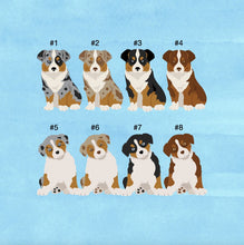 Load image into Gallery viewer, Australian Shepherd puppy ornament personalized
