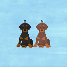 Load image into Gallery viewer, Doberman Pinscher puppy ornament personalized
