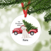 Load image into Gallery viewer, Dogo Argentino puppy ornament personalized
