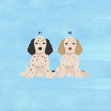 Load image into Gallery viewer, English Setter puppy ornament personalized
