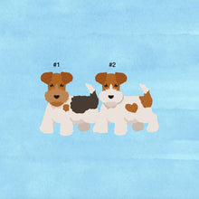 Load image into Gallery viewer, Wire Fox Terrier puppy ornament personalized
