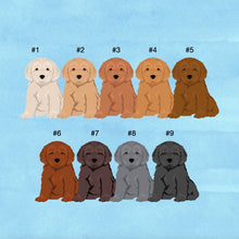 Load image into Gallery viewer, Goldendoodle (Golden Retriever/ Poodle mix) puppy ornament personalized
