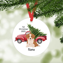 Load image into Gallery viewer, Gollie (Golden Retriever/Collie mix) puppy ornament personalized
