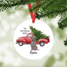 Load image into Gallery viewer, Italian Greyhound puppy ornament personalized
