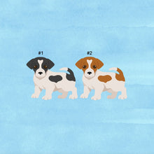 Load image into Gallery viewer, Jack Russell Terrier (smoothcoat) puppy ornament personalized

