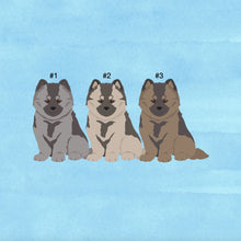 Load image into Gallery viewer, Keeshond puppy ornament personalized
