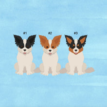 Load image into Gallery viewer, Papillon puppy ornament personalized
