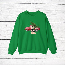 Load image into Gallery viewer, Finnish Lapphund Red Truck Sweatshirt
