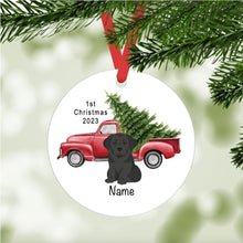 Load image into Gallery viewer, German Sheprador (German Shepherd/Labrador Retriever mix) puppy ornament personalized
