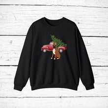 Load image into Gallery viewer, Boxer (cropped ears) Red Truck Sweatshirt
